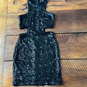Super pretty express dress. Express cut out sequenced dress. Lightly used.
